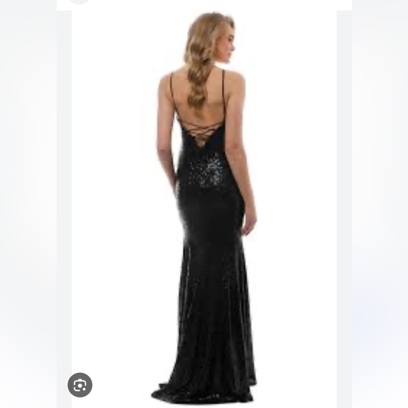 Theia Jessica gown in black sequins - Picture 2 of 5